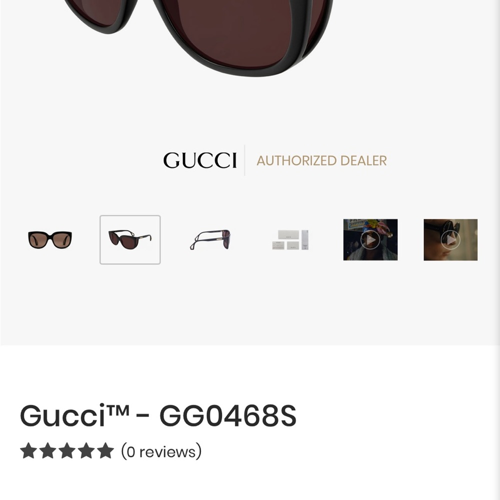 Gucci GG0468S Black and Brown Sunglasses